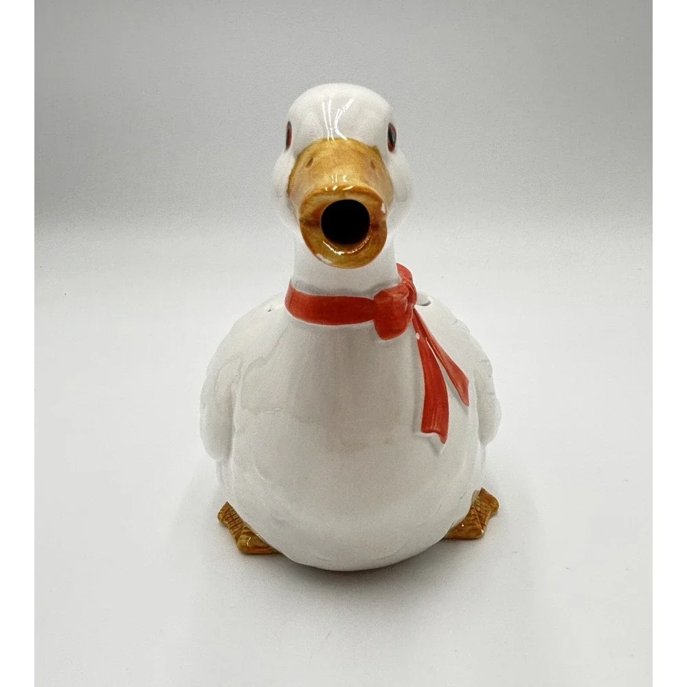 Vintage‎ Otagiri Goose Teapot Ceramic White Duck Tea Pot Japan Farmhouse Cottag